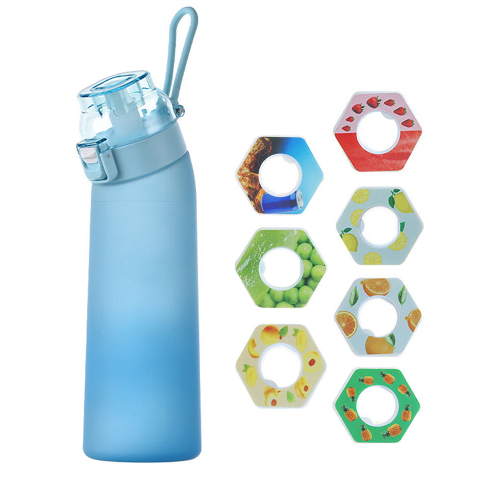 700ML Water Bottle Leak Proof Sport Water Cup with 7 Fragrance Rings Blue