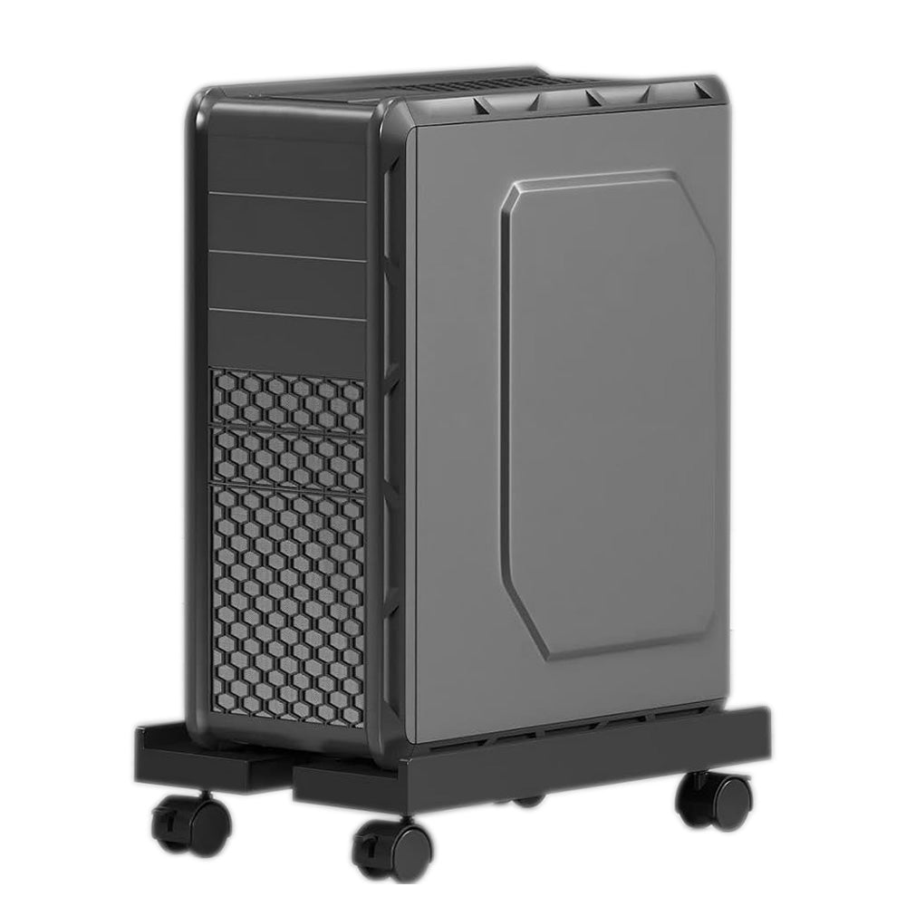 Adjustable PC Case Stand with Wheels Universal Computer Tower Holder Cooling Rack