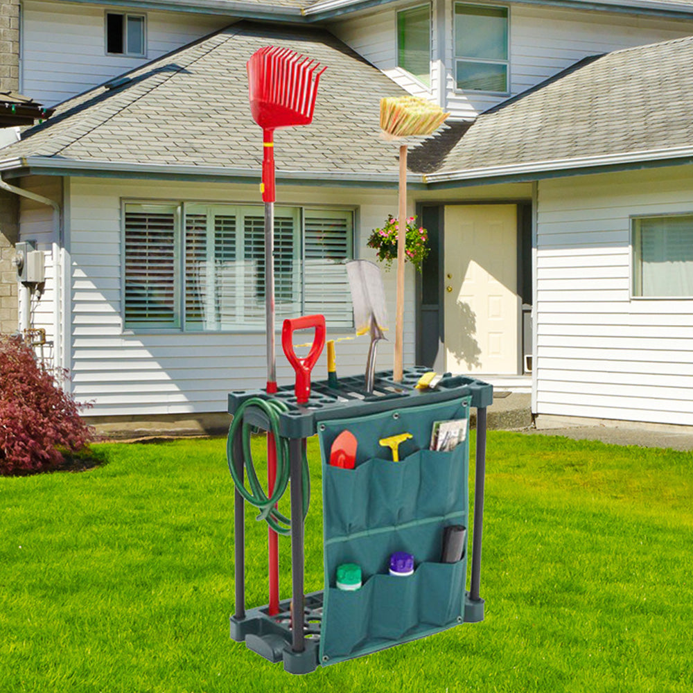 Garden Tool Storage Rack with Multiple Pockets Gardening Tool Organizer Stand