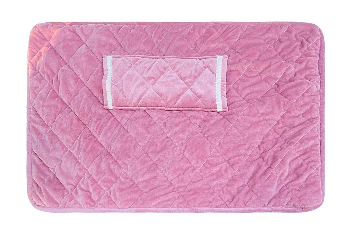 USB Heating Pad Portable 5V Heated Travel Blanket Pads For Car Airplane-Pink