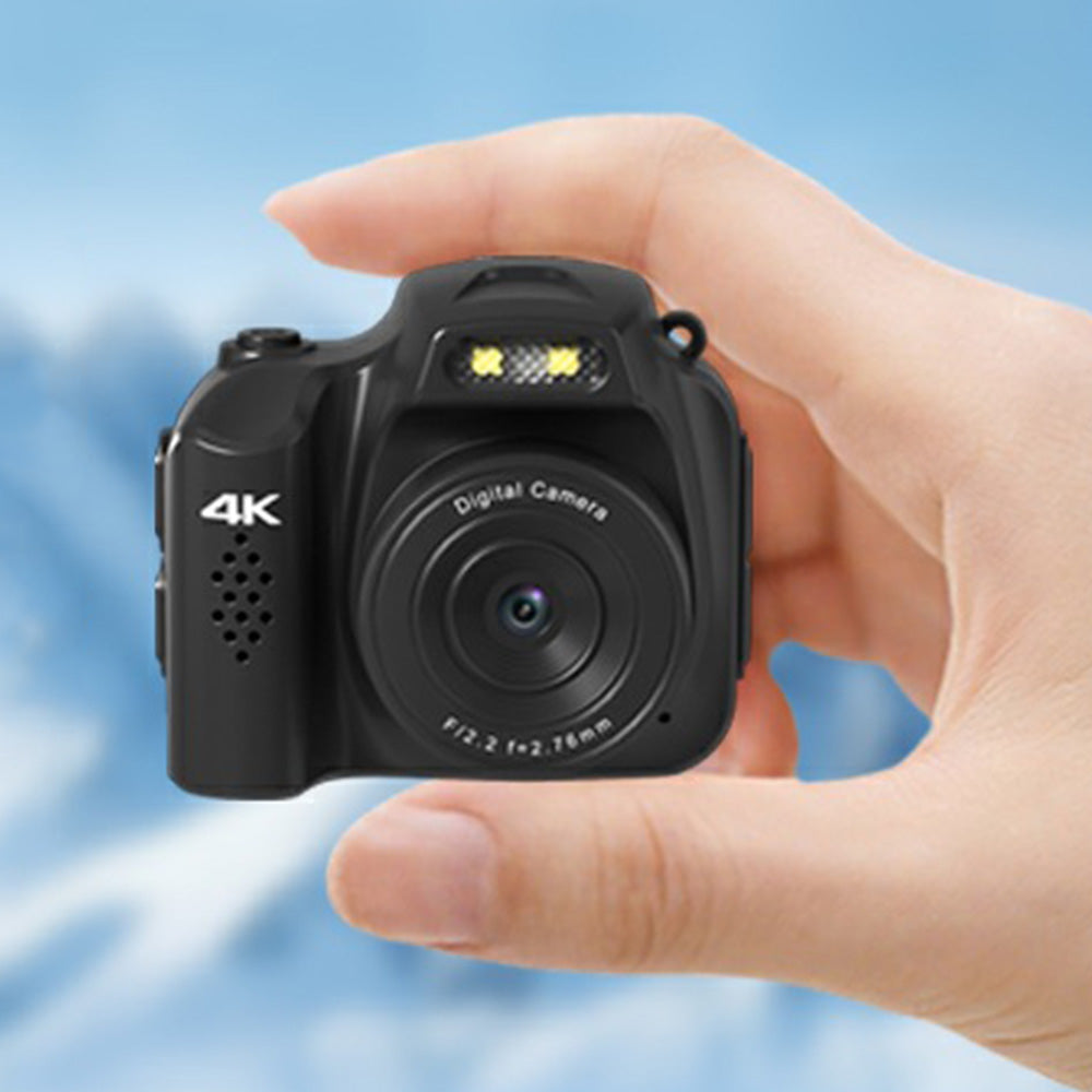 Mini Keychain Camera 4K Digital Camera Pocket-Sized Camera for Birthdays Gifts -Black