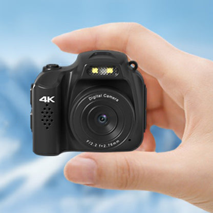 Mini Keychain Camera 4K Digital Camera Pocket-Sized Camera for Birthdays Gifts -Black