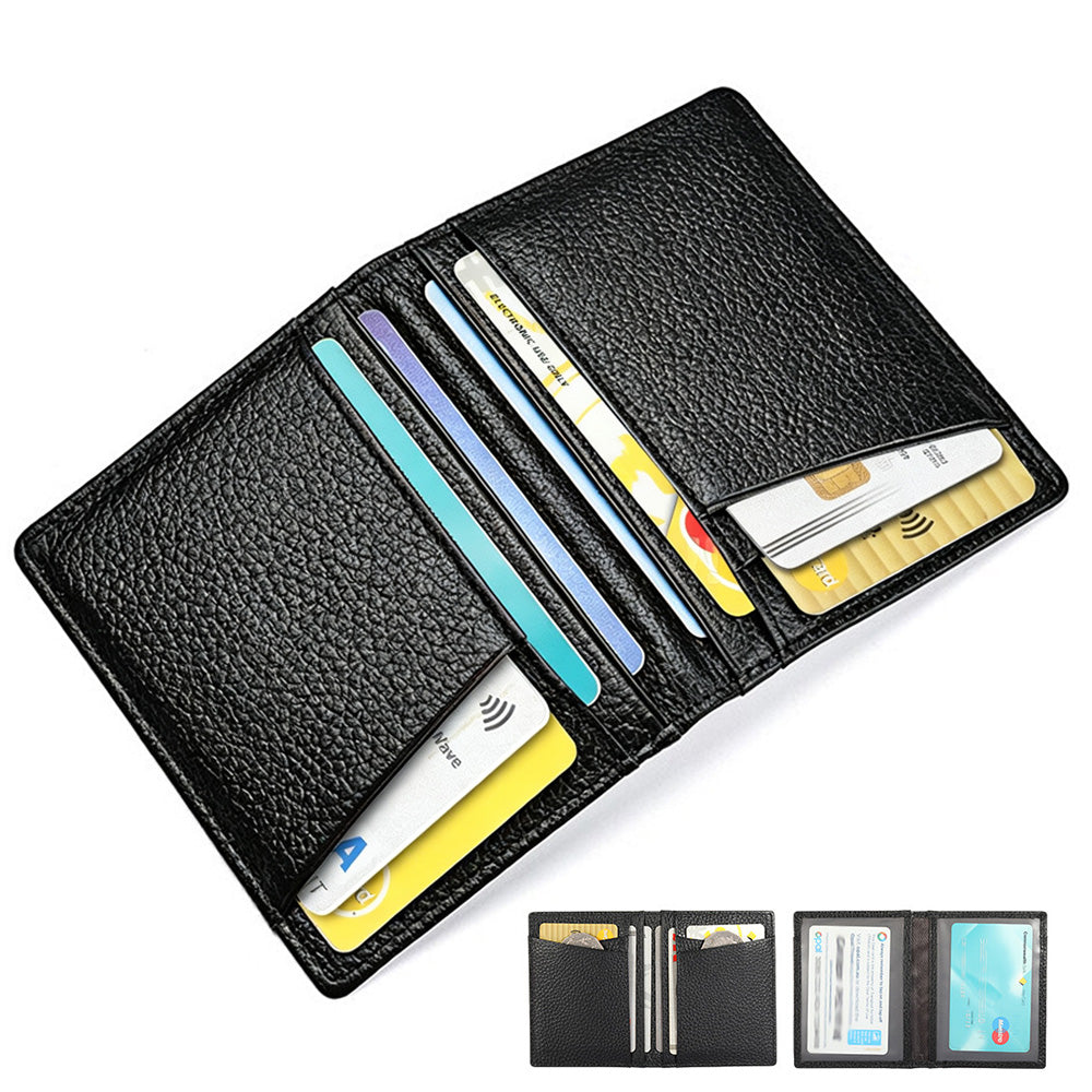 2Pcs PU Leather Card Holder Slim Credit Card Organizer