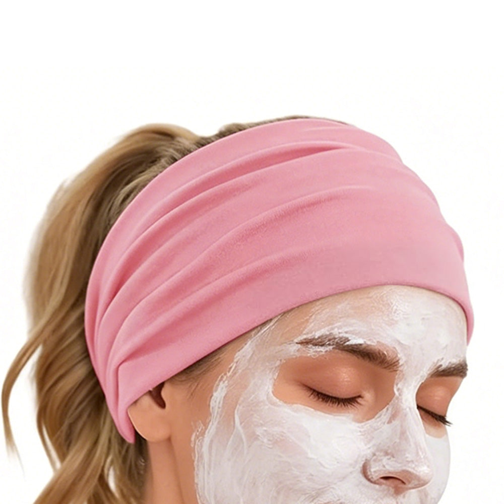 6 Pack Elastic Boho Style Wide Headbands