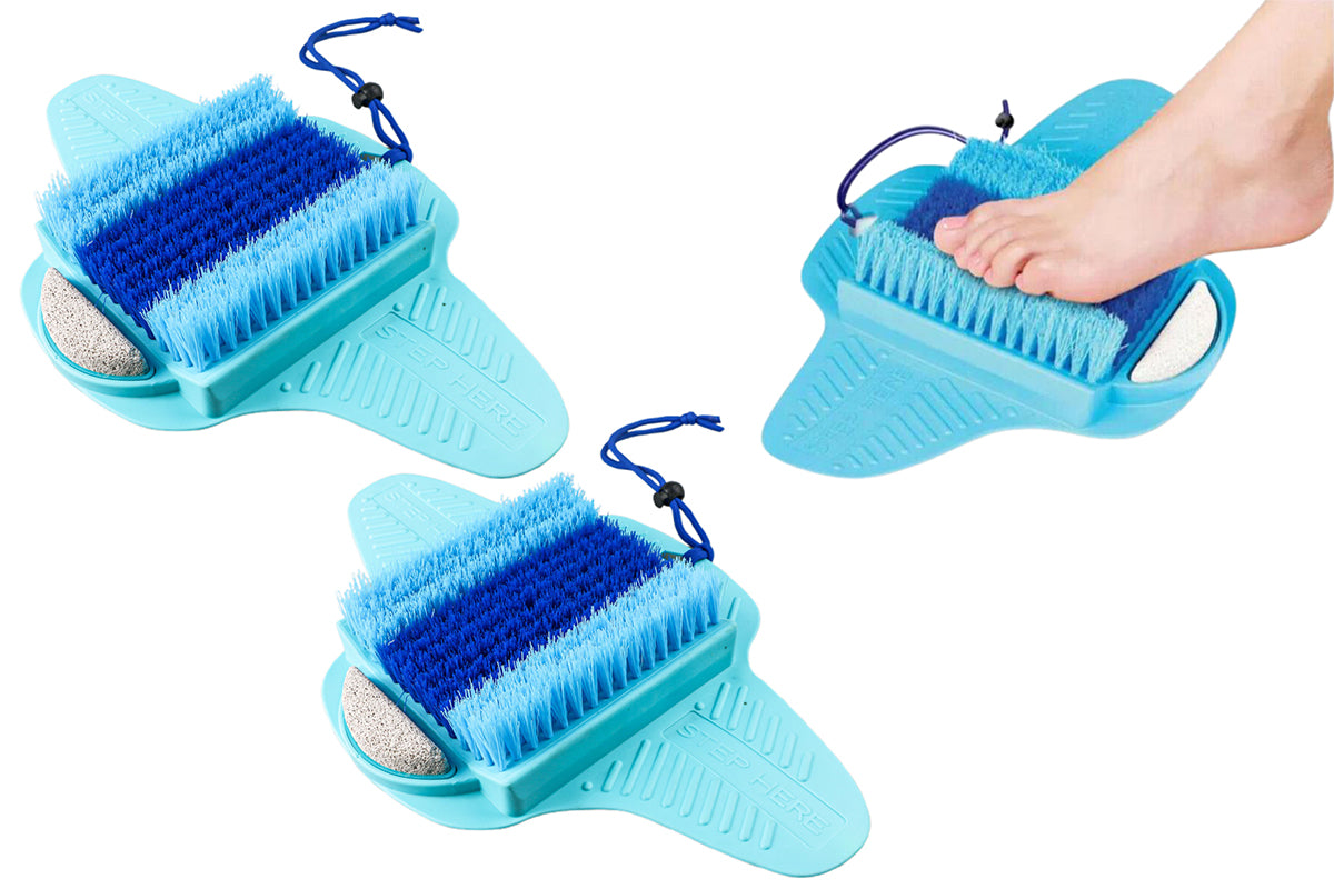 2Pcs Foot Massager Scrubber Bath Brush Cleaner Exfoliating Feet Washer Shower Spa Scrub