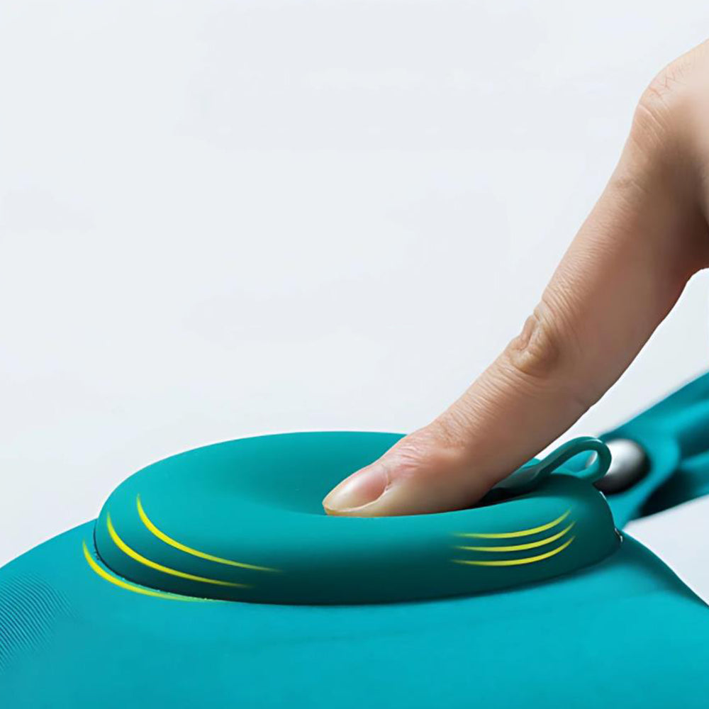 Inflatable Travel Neck Pillow U-Shape Neck Support Napping Cushion for Office Car Airplane Blue