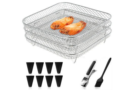 13PCS Air Fryer Dehydrator Rack Set 8 Inch Stackable Trays for Cosori and Ninja Fryers