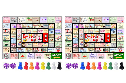 2Pcs Drinking Board Games for Adults Interactive Game Night Birthday Party 2-8 Players -2Pcs