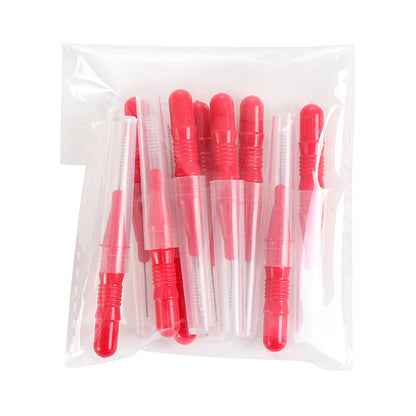30 Piece Mini Cleaning Brushes for Braces Teeth Brows - Red