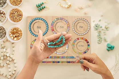 Compact Beading Mat Wood Bead Board for DIY Craft Jewelry Making Beading Tray