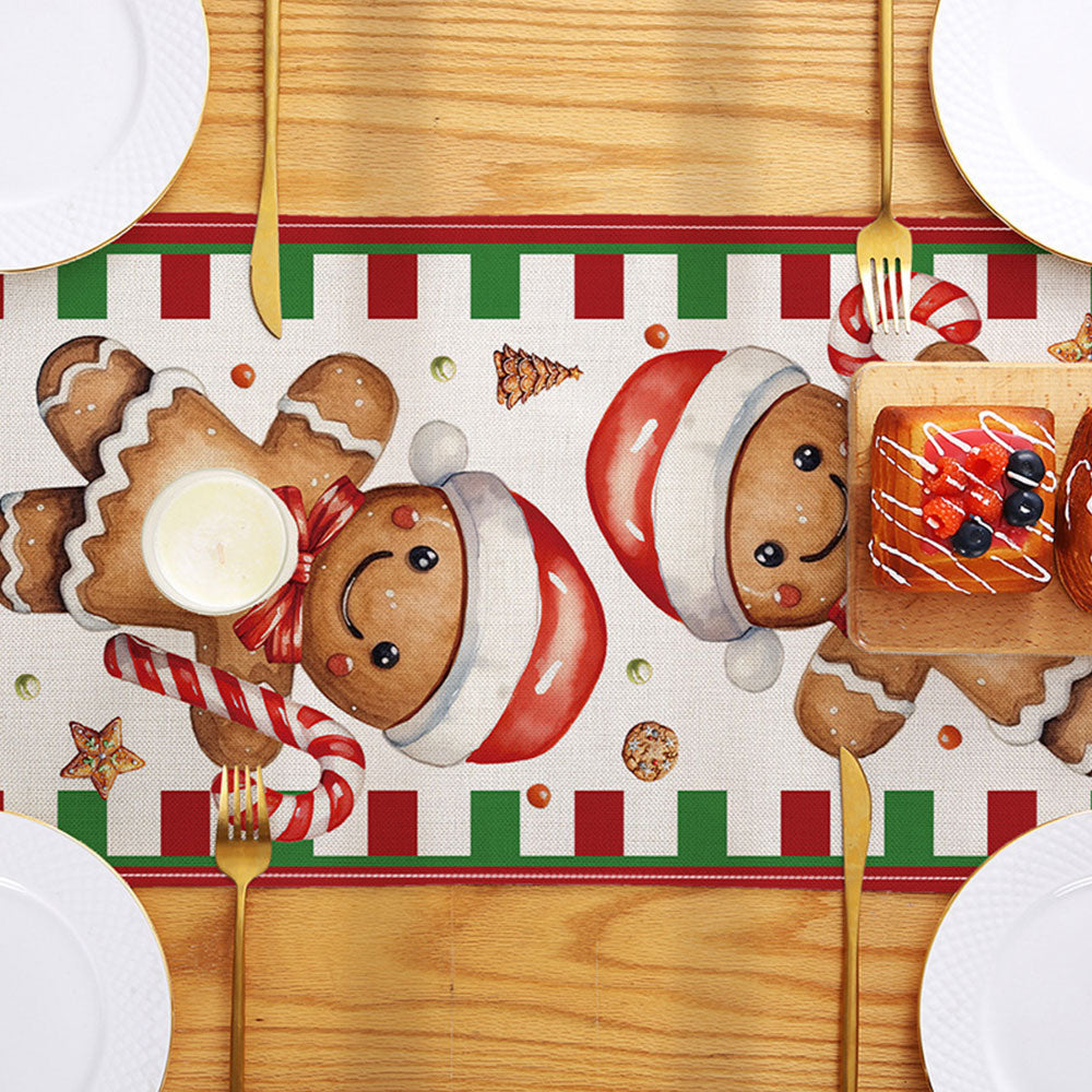 180cm Christmas Table Runner Party Dinning Tablecloth Table Flag Home Xmas Decor