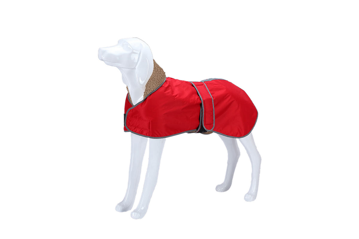 Cozy Reflective Waterproof Dog Winter Coat Windproof Warm Winter Dog Jacket-Red