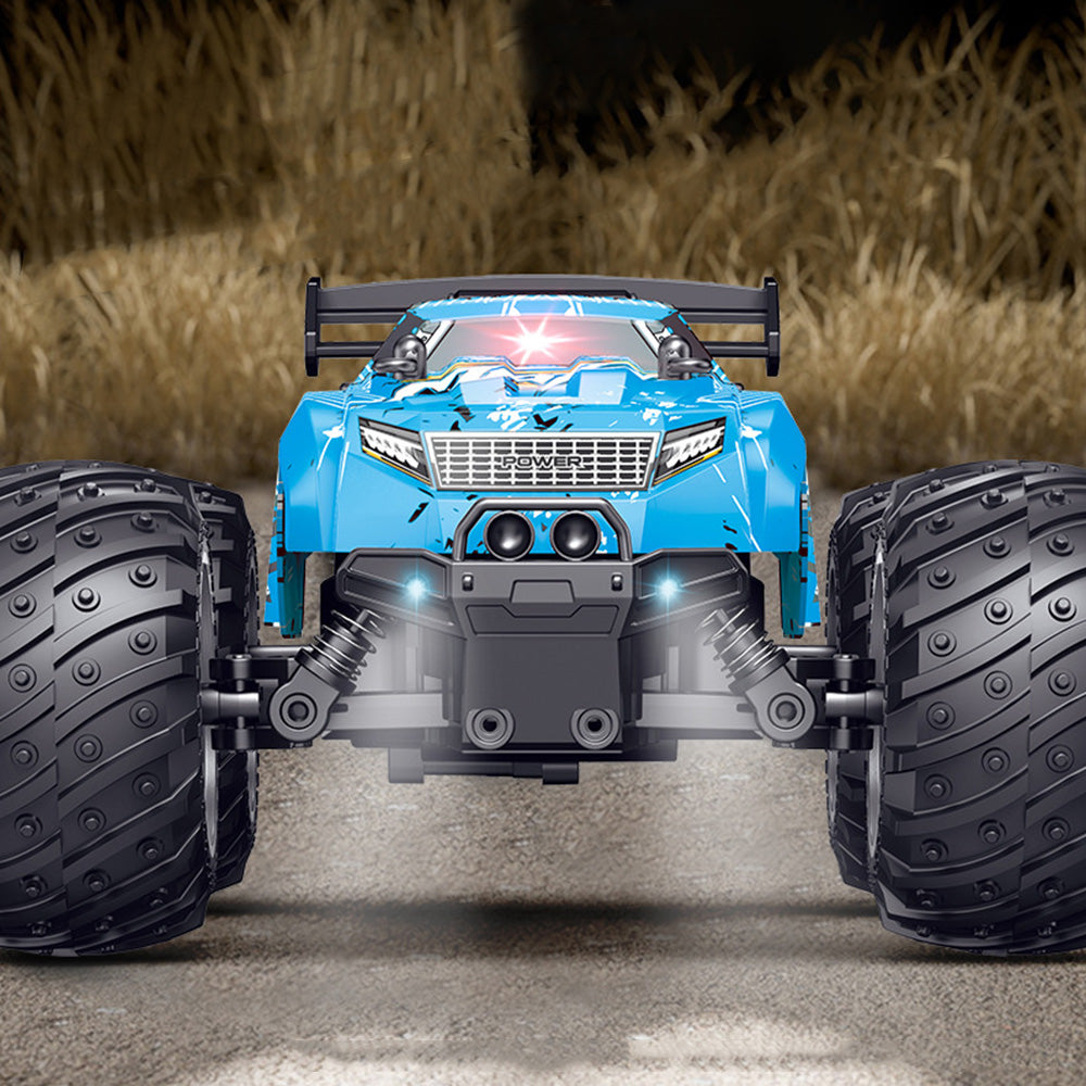 1:18 Scale Remote Control Car All-Terrain RC Truck with LED Lights Blue