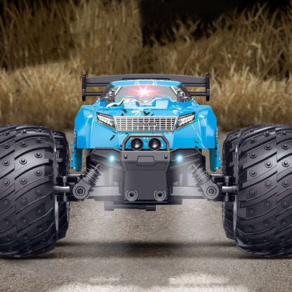 1:18 Scale Remote Control Car All-Terrain RC Truck with LED Lights Blue