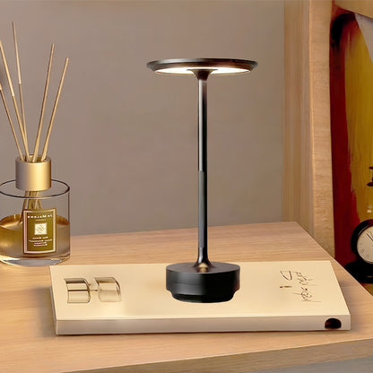 Retro Rechargeable Table Lamp with 3 Color Temperatures - Black