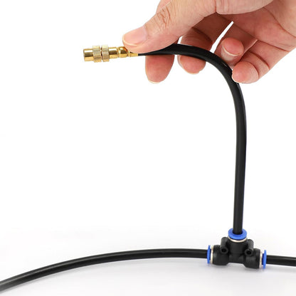 30m 0.6cm 360-Degree Adjustable Copper Nozzle Irrigation Kit for Garden Greenhouse Lawn Patio