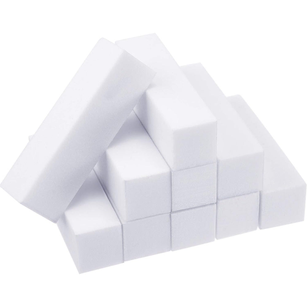 10Pcs 150 Grit Nail Buffer Blocks for Acrylic and Gel Nails-White