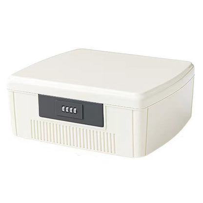 4-Digit Combination Lock Box Lockable Safe Storage Case White