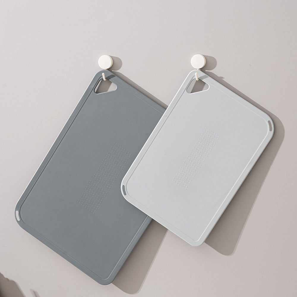 3 PCS Plastic Cutting Board Set with Hanging Loop -Grey