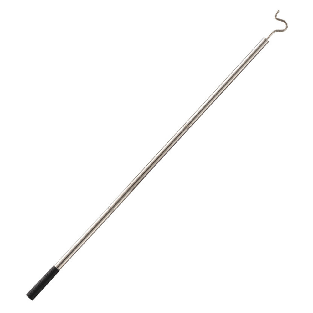 Stainless Steel Extendable Clothes Hook Pole with Sponge Handle for Hanging