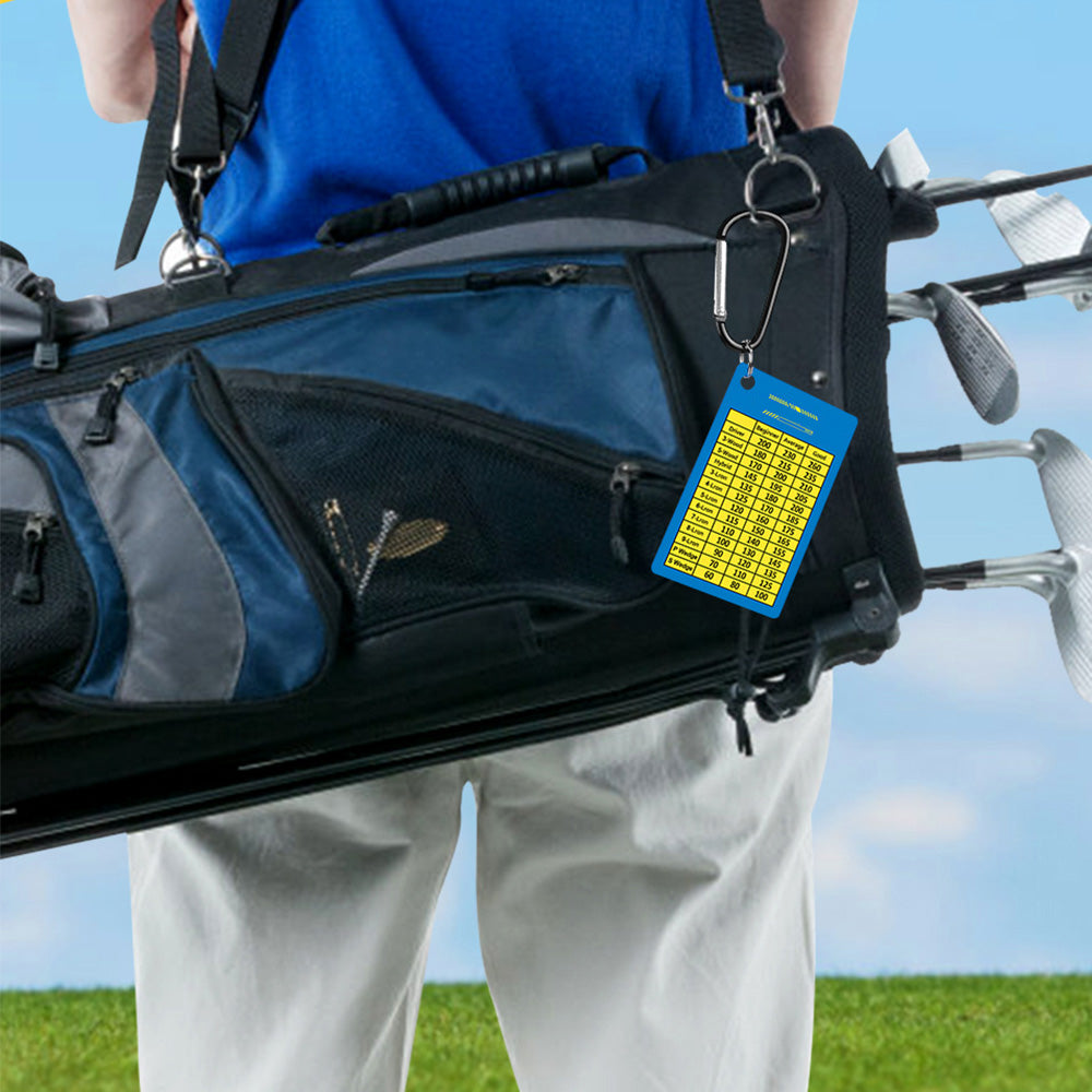 2 PCS Golf Club Range Chart Cards  Card Golf Score Cards Golf Club Distance Card with Clips