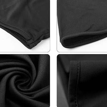 3 Piece 3 Hole Quick Dry Cycling Face Covers - Black