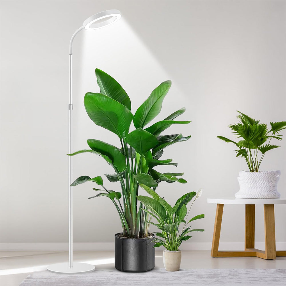 Floor Plant Grow Light Full Spectrum Tripod Stand with Timer 10 Brightness-White