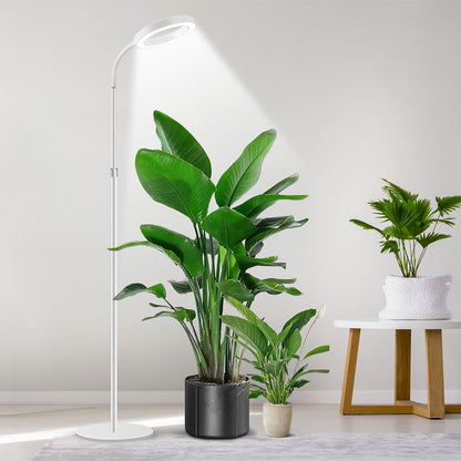 Floor Plant Grow Light Full Spectrum Tripod Stand with Timer 10 Brightness-White