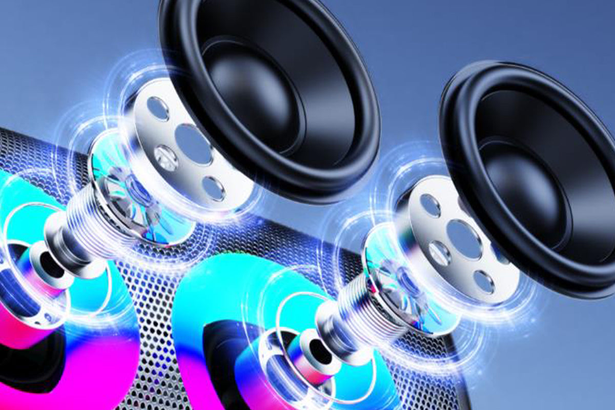 Bluetooth Speaker with Wired Microphone Portable Party TWS Speaker with Lights