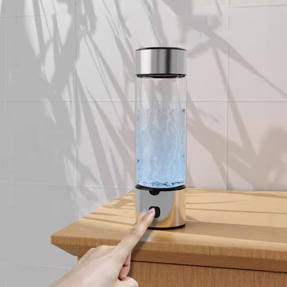 2-in-1 Hydrogen Water Generator 460ML Hydrogenated Water Bottle for Home Office Travel