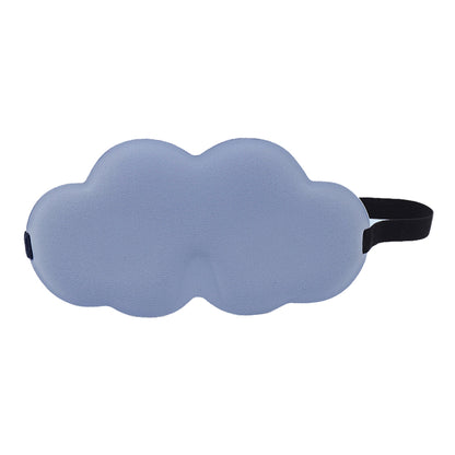 2pcs 3D Silk Eye Mask for Sleeping Clouds Shape Soft Eye Sleeping Blindfold -Black and Blue