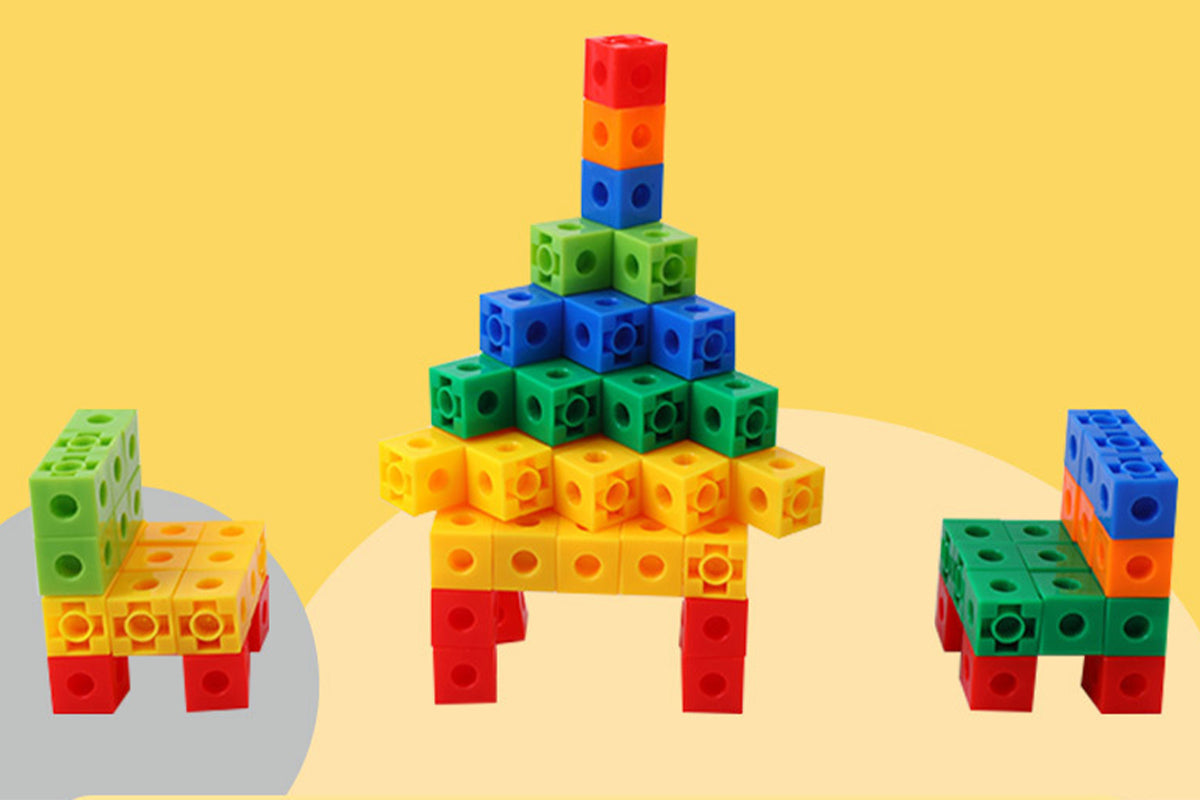 100Pcs Math Cubes Numberblocks for Early Math and Construction Educational Toy