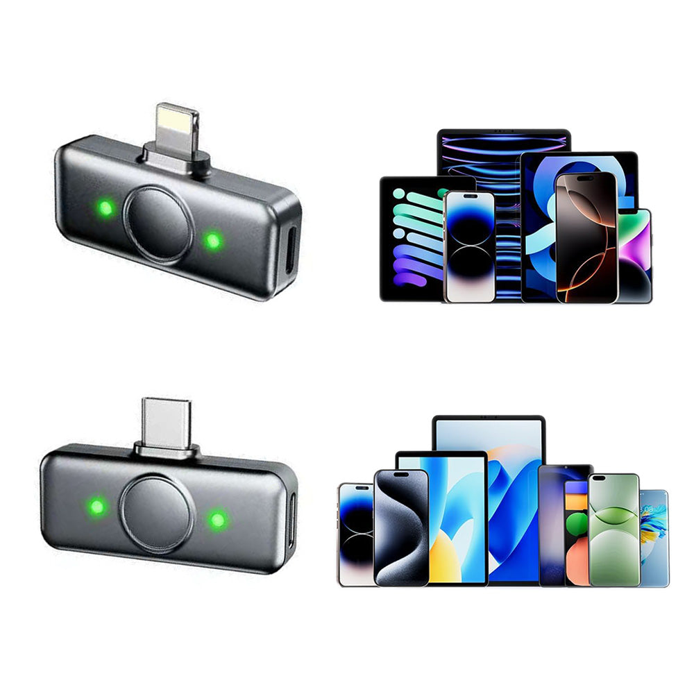 Dual Receivers Mini Lavalier Microphone with Magnetic Clip