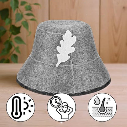 2Pcs Felt Sauna Hat