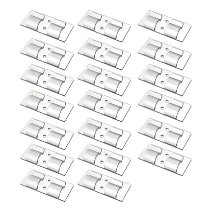 20Pcs Self-Adhesive Hooks for String Lights Clips Indoor Outdoor Cable Clips Holders Cord Organizer