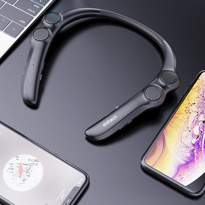 Neckband Bluetooth Speaker Wireless Wearable Speaker with 3D Stereo Sound and Mic-Blue