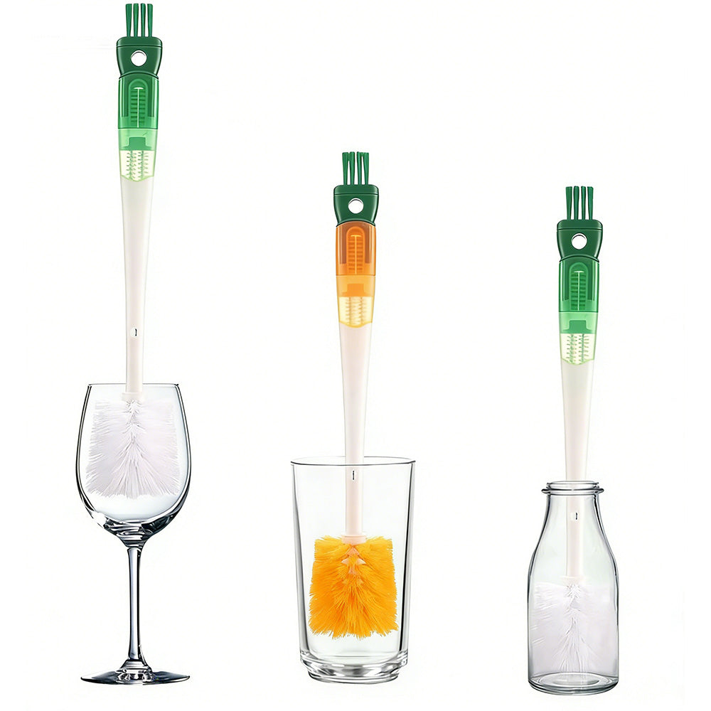 Bottle Brush Set 5 in 1 Water Bottle Cleaning Brush Lid Gap Detail Washer Brush Kit
