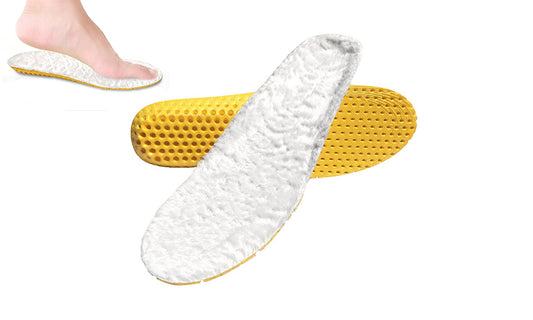 Sport Wool Blend Insoles Pain Relief Orthotics Plantar Fasciitis High Arch Support Insoles-White