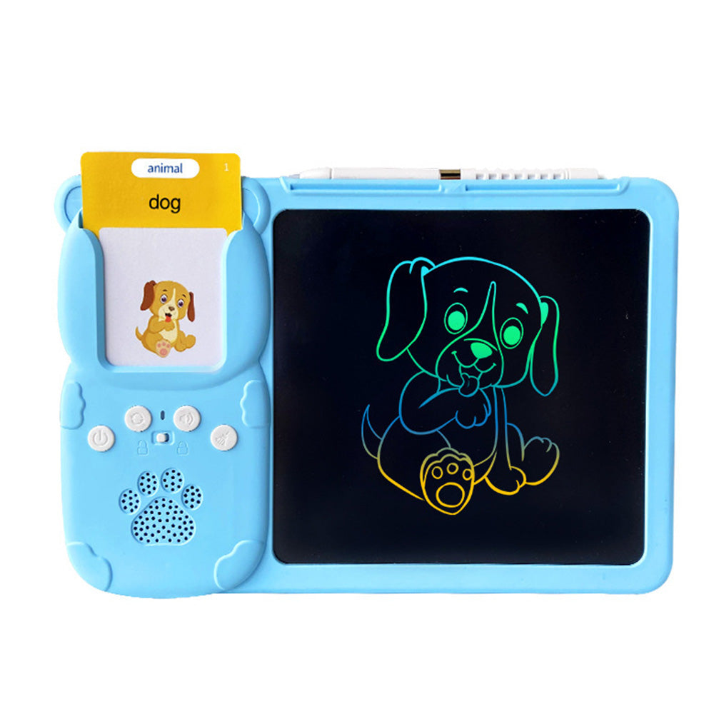 Talking Flash Cards Toys 510 Words with Drawing Tablet for Boys Girls-Blue