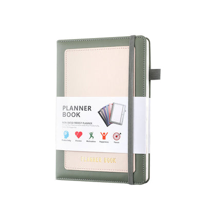 Yearly Monthly Weekly Planner with Tabs Life Planner Organizer Notebook to Hit Your Goals Green
