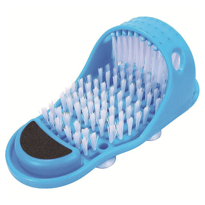 Pair of Exfoliating Shower Slippers Foot Cleaning Scrubber Bathroom Massager Sandals Black