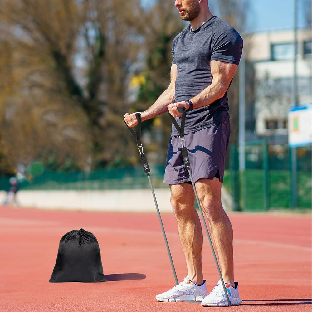 11Pcs Set Versatile Resistance Bands Exercise Fitness Strap for Home Office Traveling Full-Body Workout