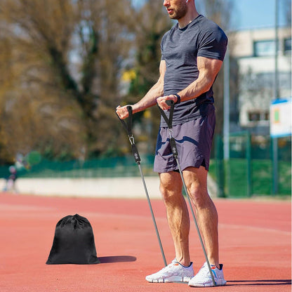 11Pcs Set Versatile Resistance Bands Exercise Fitness Strap for Home Office Traveling Full-Body Workout