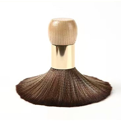 Soft Hair Sweeper Brush with Storage Case Neck Duster Brush - Gold