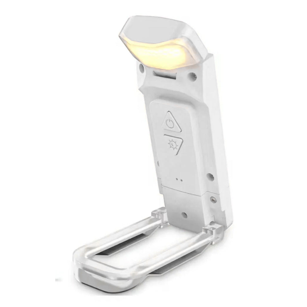 Clip-On Reading Light with Flexible Adjustable Arm-White