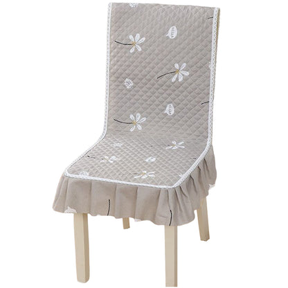 Siamese Chair Cover Non-Slip Thickened Stretch Slipcover Seat Cover -Light gray