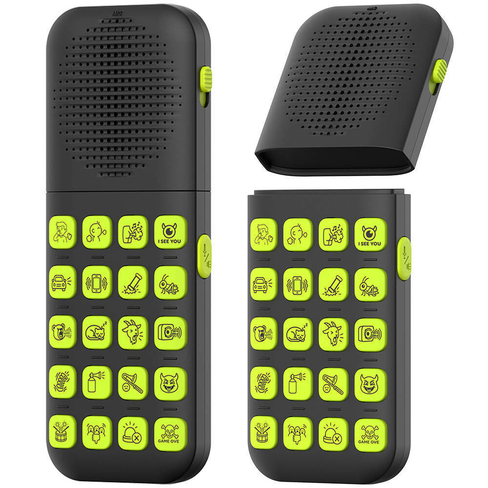 20 Sound Effect DIY Recording Prank Toy with Remote for Boys and Girls - Black