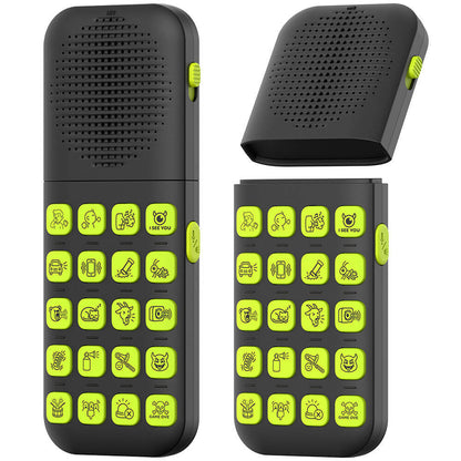 20 Sound Effect DIY Recording Prank Toy with Remote for Boys and Girls - Black