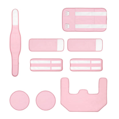 9PCS Reusable Castor Oil Pack Set ââ‚?Organic Cotton for Neck  Waist & More Pink