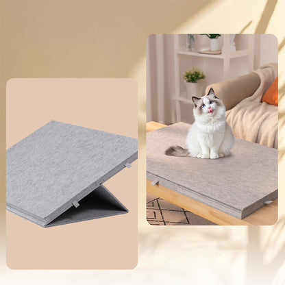 Foldable Felt Jigsaw Puzzle Board with 6 Drawers for Home Travel-Light Grey
